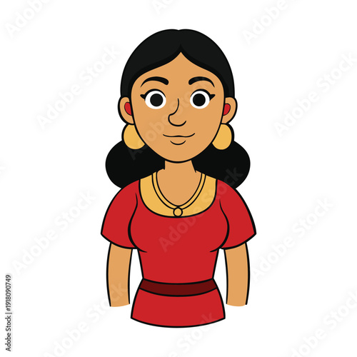 A confident Latin woman with warm brown skin, dark flowing hair, and expressive eyes, radiating strength, elegance, and vibrant cultural pride in her presence.
