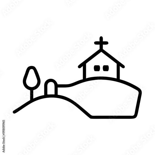 Hamlet Settlement Village Icon Vector