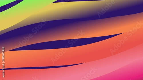 Abstract Colorful Wavy Gradient Background Loop with Dynamic Flowing Lines and Vibrant Hues.