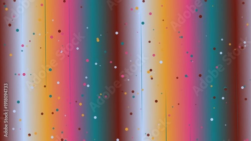 Vibrant Abstract Gradient Background with Glittering Particles and Colorful Vertical Stripes.