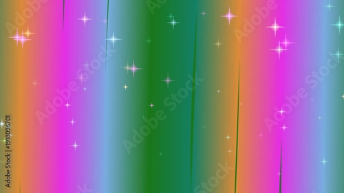 Abstract Colorful Background with Glittering Stars and Vertical Stripes.