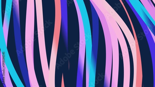 Vibrant Abstract Wavy Lines Background Loop with Dynamic Colorful Stripes.