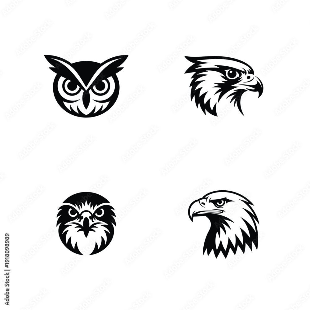 Obraz premium Jungle Animals Head Set