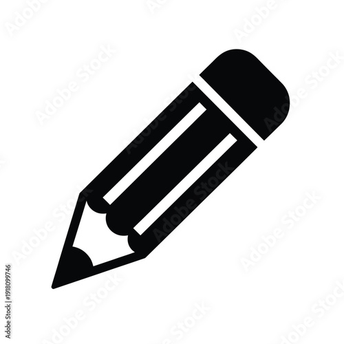 Simple black and white illustration of a sharpened pencil point