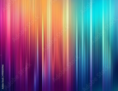 abstract colorful gradient background with vertical lines and soft blurred shapes