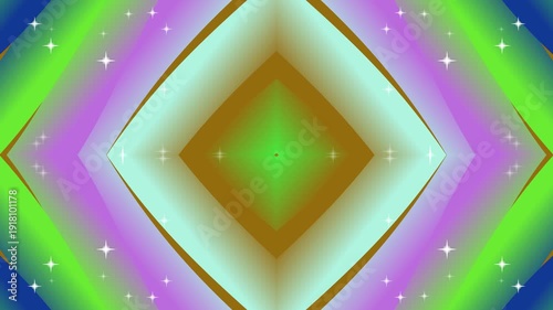 Vibrant Kaleidoscope Patterns with Shifting Colors.