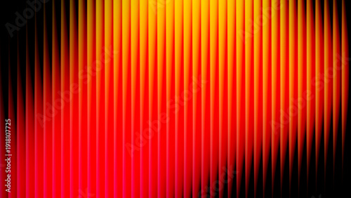 Ripple glass gradient background. Abstract neon glass gradient background with iridescent holographic reflections and ribbed distortion. Frosted glassmorphism effect in red and orange colors. Vector