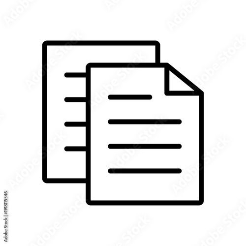 重なった書類のシンプルなベクターアイコン