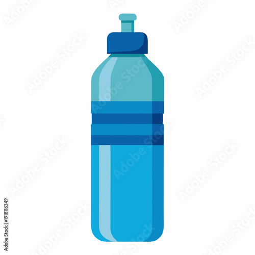 Vibrant blue sports water bottle for fitness and hydration