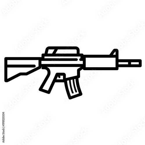 Simple rifle black icon