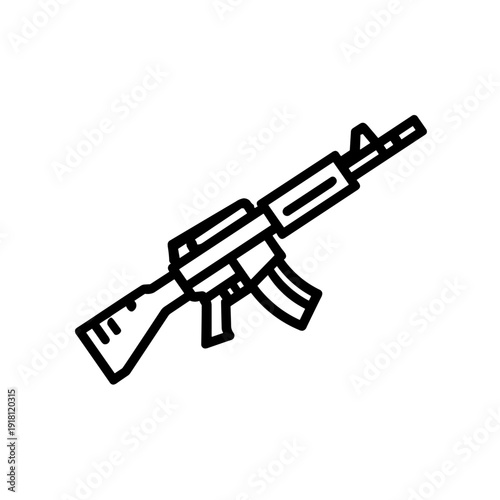 Simple rifle black icon