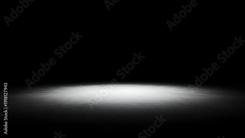 Bright Light Spot on Dark Floor with Soft Edges shadow