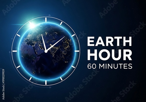 Earth hour 60 minutes event for environmental awareness