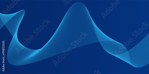 Abstract blue background with flowing lines for futuristic concept. Dynamic waves. vector illustration.