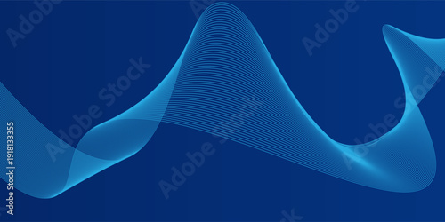 Abstract blue background with flowing lines for futuristic concept. Dynamic waves. vector illustration.