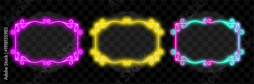 Bright Neon Frames Design