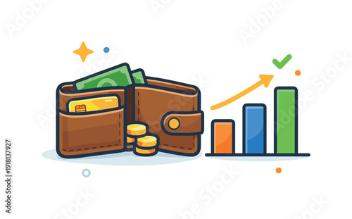 Clear financial oversight and budget awareness for households and individuals emphasizing transparency and control, a wallet opened beside a simple