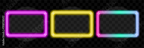Bright Neon Frames Design