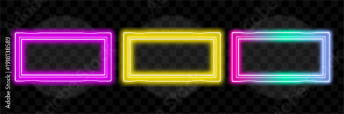 Bright Neon Frames Design