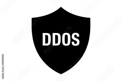 DDoS shield representing cyber defense and network security protection against online threats 