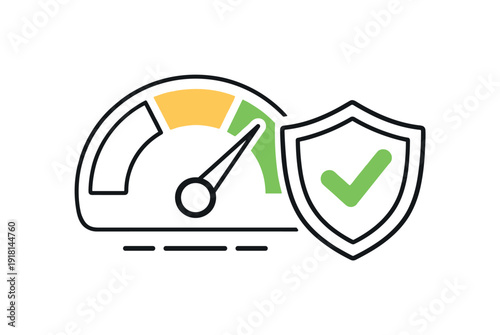 Reliable system monitoring and operational stability in a digital business environment emphasizing control and awareness, a simple dashboard gauge