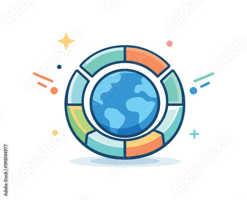 Building systems that remain stable while absorbing stress visualized through cosmic buffering, a planet surrounded by a segmented protective ring