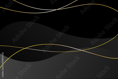 黒と金色ラインの華やかな背景素材
