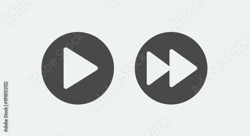 Glossy 3D peace symbol play button icon on vintage background vector illustration