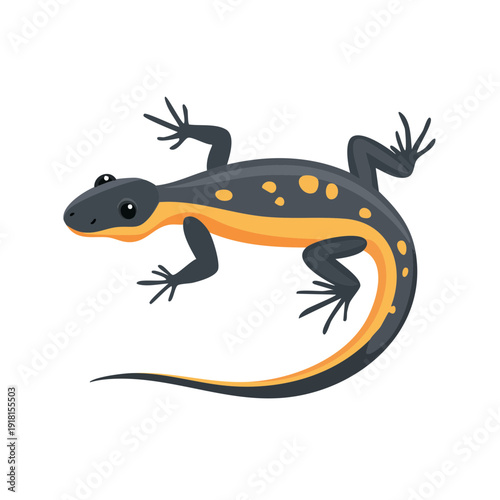 Vibrant newt illustration, showcasing its unique colors and patterns, a symbol of biodiversity