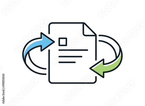Clear workflow structure and smooth task handoff in professional business operations emphasizing efficiency and reliability, two connected arrows