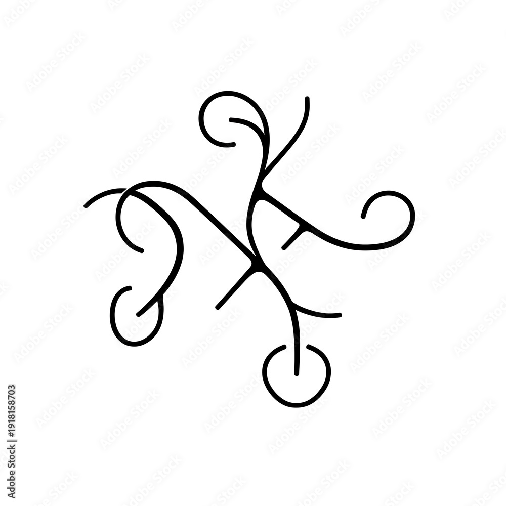 Fototapeta premium Minimalist line art infinity math symbol vector illustration isolated on white background for education and science