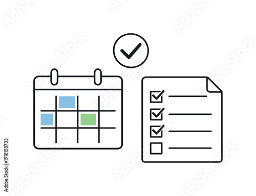Clear weekly workload overview and stress-free planning in a modern professional routine where tasks are visible and organized, a simple calendar grid