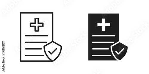 Prescription icons for graphic design, logo, Web site, social media, UI, mobile app, vector illustration