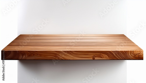 Wallpaper Mural elegant wooden shelf on a white background Torontodigital.ca