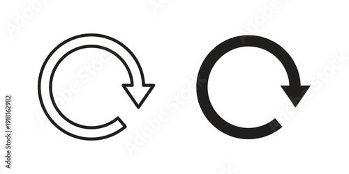 Repeat icons for graphic design, logo, Web site, social media, UI, mobile app, vector illustration