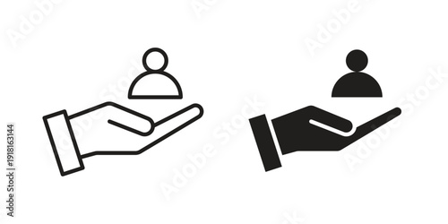 Retention icons for graphic design, logo, Web site, social media, UI, mobile app, vector illustration