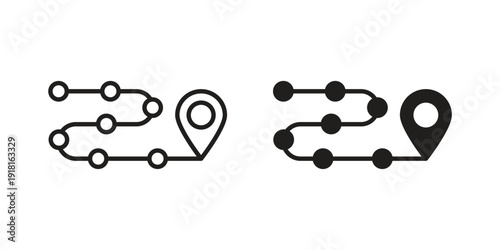 Roadmap icons for graphic design, logo, Web site, social media, UI, mobile app, vector illustration
