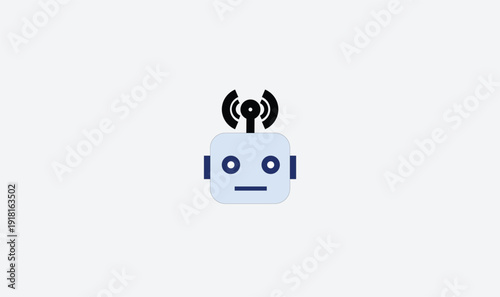 Robot head icon editable vector design.