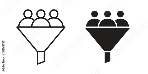 sales conversion icons for graphic design, logo, Web site, social media, UI, mobile app, vector illustration