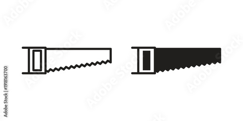 Saw icons for graphic design, logo, Web site, social media, UI, mobile app, vector illustration