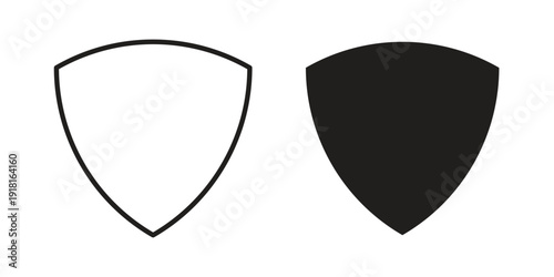 Shield icons for graphic design, logo, Web site, social media, UI, mobile app, vector illustration