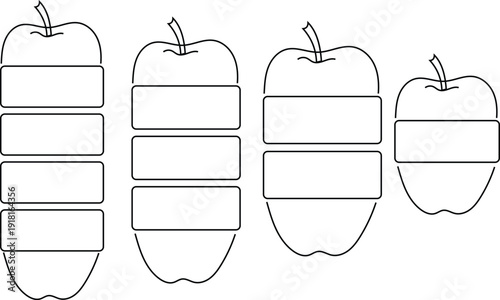 Apple Silhouette with Progress Segment Bars