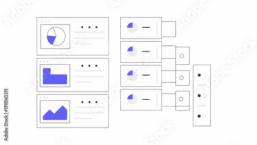 Infographic elements with charts and graphs for business presentation