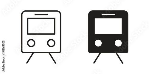 Subway icons for graphic design, logo, Web site, social media, UI, mobile app, vector illustration