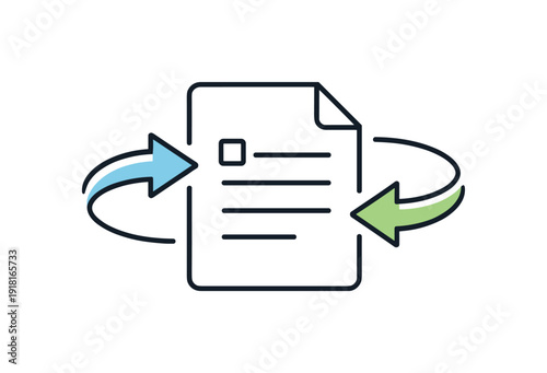 Clear workflow continuity and handoff efficiency in professional business operations emphasizing smooth progress, two connected arrows passing through