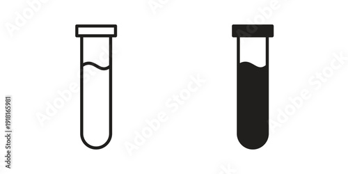 Test tube icons for graphic design, logo, Web site, social media, UI, mobile app, vector illustration