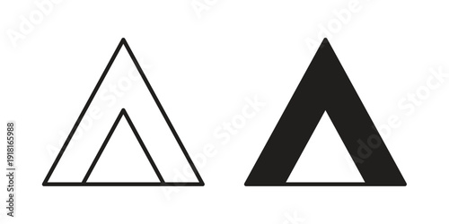 Tent icons for graphic design, logo, Web site, social media, UI, mobile app, vector illustration