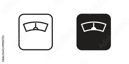 Weight scale icons for graphic design, logo, Web site, social media, UI, mobile app, vector illustration