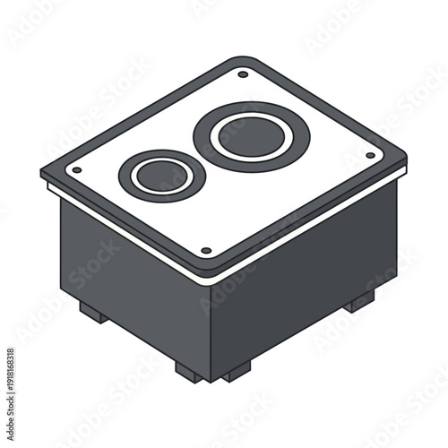 Subwoofer Speaker Box with Dual Drivers.