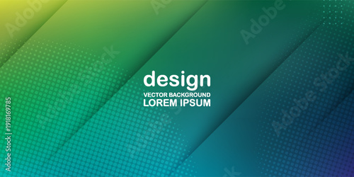 Modern Green Blue Gradient Abstract Background with Halftone Dots. Modern creative trendy design in vector EPS 10